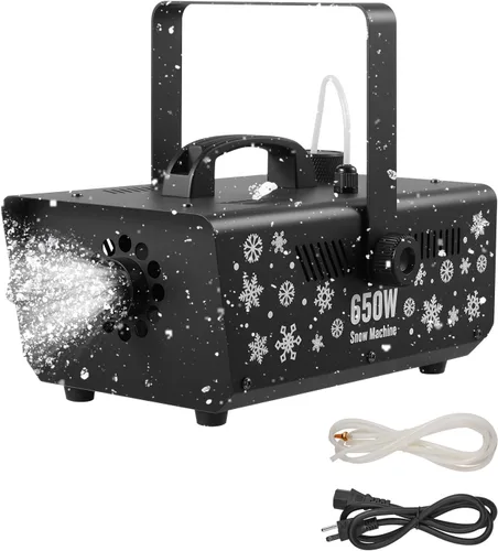 Miniatura 15 de VEVOR Máquina de nieve de 800 W con 9 luces LED RGB y control remoto, efecto de nieve de alto rendimiento para Navidad, Halloween, boda, fiestas