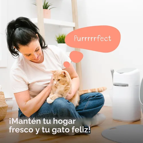 Miniatura 9 de Litter Genie Style Pail - Caja de arena para gatos, sistema de eliminación de desechos para control de olores, incluye 1 bolsa de repuesto cuadrada