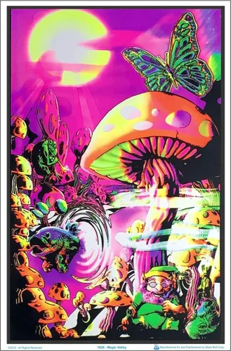 Miniatura 6 de Scorpio Posters Magic Valley - Póster de luz negra, flocado, 23 x 35 pulgadas