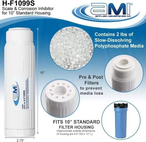 Miniatura 2 de Inhibidor de incrustaciones y corrosión Acondicionador de agua con cartucho de filtro de polifosfato evita la formación de incrustaciones