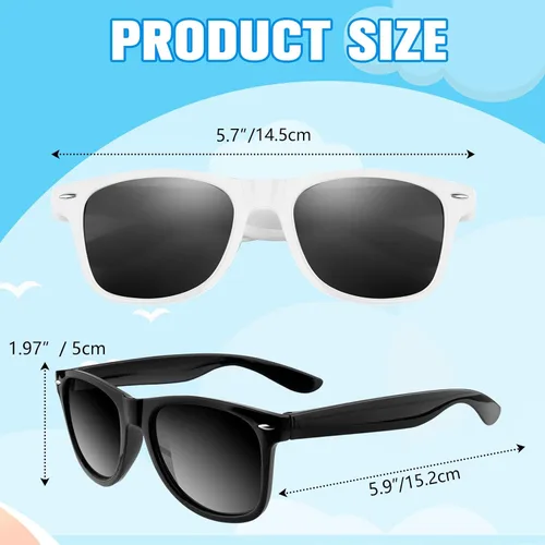 Miniatura 13 de ASTARON Paquete de 12 lentes de sol de fiesta de neón a granel para playa, boda, fiesta, piscina, suministros de fiesta