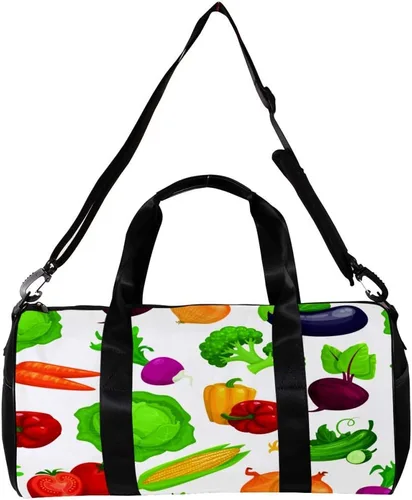Miniatura 2 de LEVEIS Fresh Healthy Vegetables Sports Duffel Bag Travel Tote Carry on Weekender Gym Overnight Bag for Men & Women
