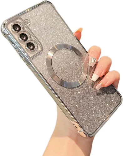 Miniatura 17 de ZTOFERA Funda magnética para Samsung Galaxy S22 Ultra 5G con gradiente de purpurina, [Compatible con MagSafe] Funda de lujo con chapado de purpurina