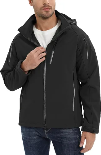 Miniatura 5 de TACVASEN Special Ops - Chaqueta táctica para hombre, resistente al agua, softshell y desmontable, con capucha