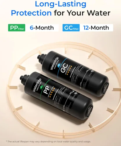 Miniatura 3 de Waterdrop TSA - Filtro de agua de repuesto de 3 etapas, repuesto para Waterdrop TSA y TSB y TSB-CM Sistema de filtración de agua de 3 etapas debajo