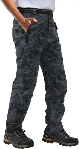 Miniatura 2 de SIKAINI Pantalones tácticos de secado rápido para hombre, ligeros, impermeables, para senderismo, Ripstop, con cinturón