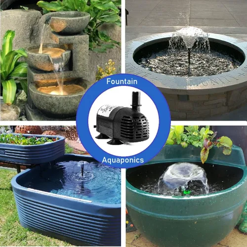Miniatura 8 de Bomba de agua sumergible sin escobillas de 12V-24V DC 196 GPH para fuente solar hidroponía y acuaponía