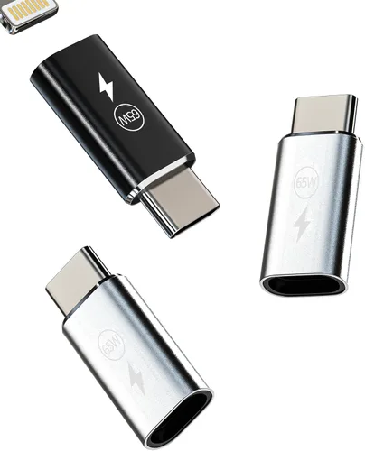 Miniatura 15 de Paquete de 3 adaptadores Lightning hembra a USB-C macho, tipo de carga para iPhone 11, iPad Pro, Samsung Galaxy S20, Note 10, LG V50, HTC U12, Nexus