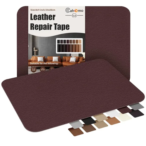 Miniatura 43 de Cahomo - Cinta de parches autoadhesivos para reparación de cuero para sofás - 8x11 pulgadas, kit de reparación de vinilo y cuero para muebles, Café