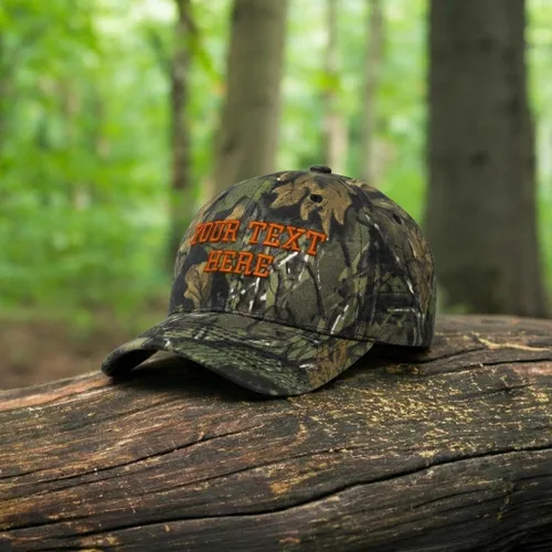 Miniatura 3 de Gorra de béisbol de camuflaje con texto personalizable, gorras de caza/papá para hombres y mujeres