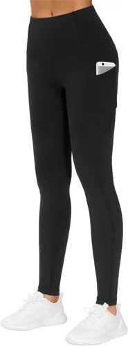Miniatura 2 de THE GYM PEOPLE - Pantalones deportivos de yoga gruesos de tiro alto para mujer con bolsillos y control de abdomen leggings para entrenar y correr