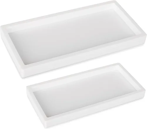 Miniatura 15 de Bandeja de baño, pequeña bandeja de tocador de silicona, jabonera, soporte para esponja, organizador de fregadero de cocina, accesorios de baño