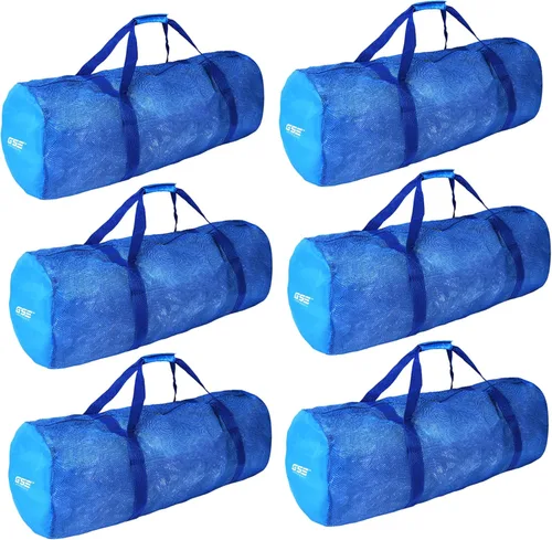 Miniatura 18 de Bolsa de lona deportiva de malla grande de alta resistencia, color gris, bolsa seca, equipo de buceo, bolsa de buceo con cremallera. Ideal