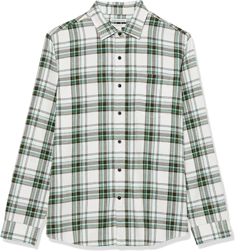 Miniatura 87 de Amazon Essentials Camisas de franela de manga larga para hombre, corte ajustado, a cuadros con botones