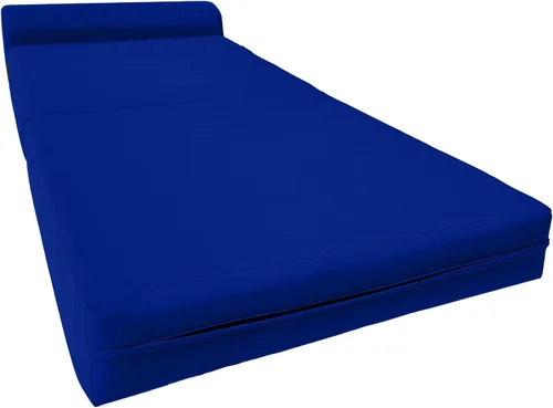 Miniatura 3 de D & D Futon Furniture Chair cama plegable de espuma, sofá de estudio, colchón de espuma doblado (6 x 36 x 70 pulgadas, azul real)