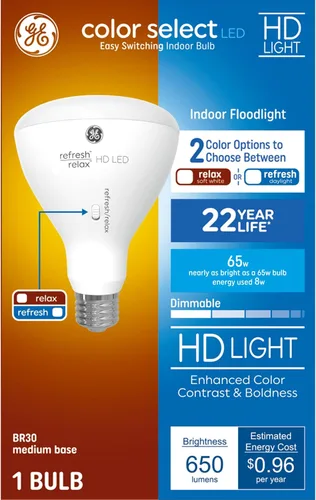 Miniatura 6 de GE Color Select - Bombillas LED de repuesto de 100 W, A19 de uso general (paquete de 2)