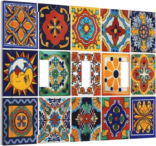 Miniatura 74 de Cubiertas Decorativas para Placas de Interruptor Abstracto Moderno de Mediados de Siglo Arco Boho Sol Dorado Hoja 1 Gang Placa de Pared Cubierta