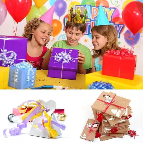 Miniatura 5 de 48 rollos de cintas de 0.197 in y 11 yardas para globos rizadores, cintas de envoltura de regalos para manualidades, arcos, bodas, fiestas