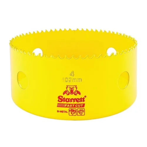 Miniatura 38 de Starrett FCH0100-G - Sierra de agujero recto de corte rápido bimetálica con dientes HSS resistentes a la abrasión, ideal para cortar metal, acero