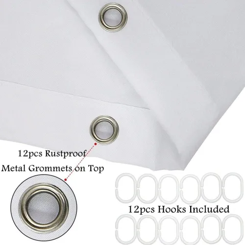 Miniatura 7 de Juego de 4 cortinas de ducha con alfombra antideslizante, cubierta para tapa de inodoro y tapete de baño, cortina de ducha de Papá Noel con 12