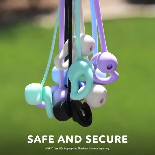 Miniatura 9 de CURVD Cordón para tapones para los oídos, suave y duradero, flexible de silicona de alta calidad, funciona con la mayoría de tapones para los oídos