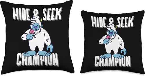 Miniatura 3 de Funny Yeti Gift Ideas Hide & Seek Champion Funny Abominable muñeco de nieve, 16 x 16 pulgadas, multicolor