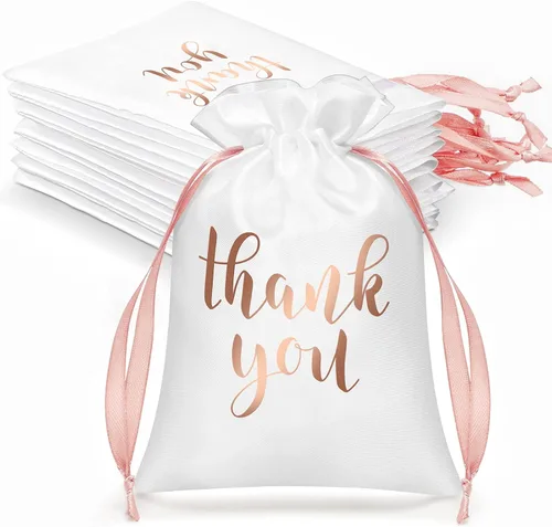 Miniatura 10 de Sieral 50 bolsas de regalo de satén con cordón para joyas, bolsas para dulces para el día de la madre, boda, baby shower, despedida de soltera