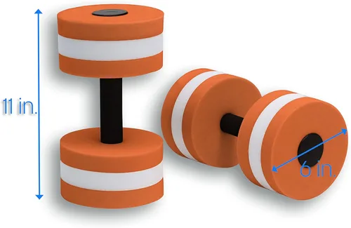 Miniatura 2 de Trademark Innovations Lightweight Aquatic Exercise Dumbells Naranja