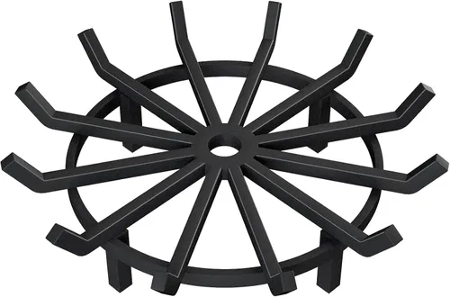 Miniatura 8 de AMAGABELI GARDEN & HOME Rejilla redonda para fogata de 20 pulgadas, rejilla de leña de acero sólido, soporte para leña de hierro forjado