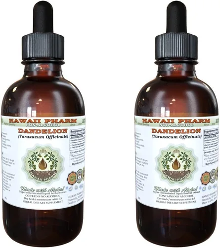Miniatura 5 de Hawaii Pharm Extracto líquido sin alcohol de diente de león, diente de león (Taraxacum Officinale) Suplemento herbario natural de glicerita de hoja