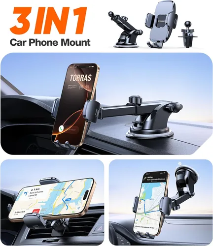 Miniatura 8 de TORRAS - Soporte para teléfono móvil 3 en 1, compatible con iPhone 12 11 Pro Max SE XS XR 8 Plus Galaxy S20 Note 20 Ultra