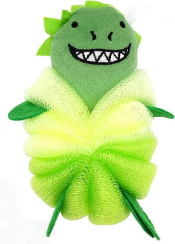 Miniatura 8 de Pelotas de baño con diseño de unicornio para niños y niñas, de malla, puf, esponja de baño exfoliante, limpiador corporal, accesorios de baño