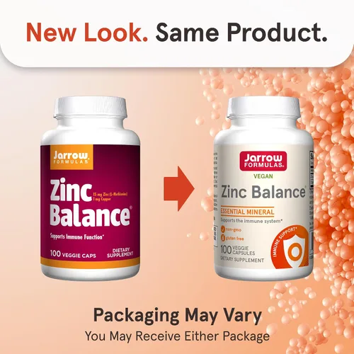 Miniatura 2 de Balance de zinc Jarrow Formulas, refuerza el sistema inmunológico y proporciona protección antioxidante, 100 cápsulas
