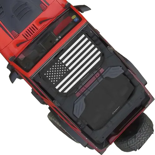 Miniatura 36 de Shadeidea JK - Parasol superior compatible con Jeep Wrangler JKU, cubierta de techo de malla suave (2007-2018) - Bloqueador de ruido de viento UV