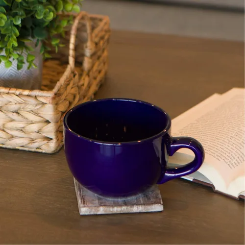 Miniatura 4 de Serami Taza de café de cerámica de gran tamaño con asa, taza de café grande de 22 onzas, perfecta para café con leche, capuchino, sopa, cereales