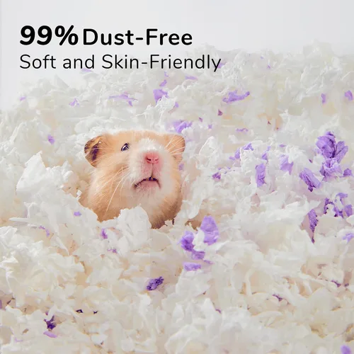 Miniatura 2 de Ropa de cama de papel natural suave 99% libre de polvo con control de olores, para hámsters, conejillos de indias, conejos, conejillos, conejillos