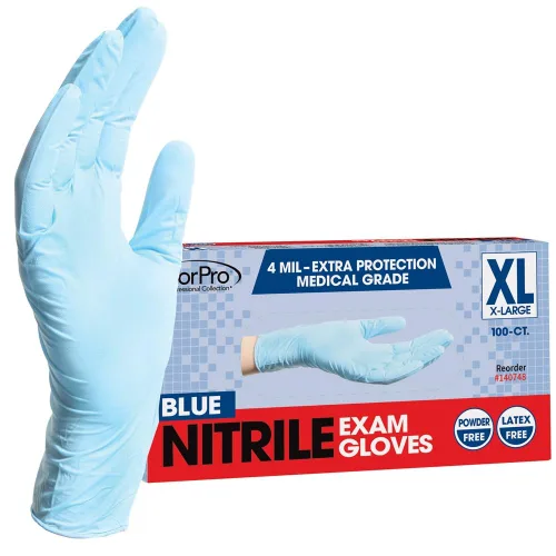 ForPro - Guantes desechables de nitrilo para examen, grado médico, protección adicional de 4 mil, sin polvo, sin látex, no estériles, seguros para