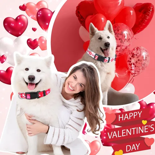 Miniatura 6 de Sadnyy 6 collares de perro para el día de Pascua con hebilla de plástico de seguridad, ajustable, lindo collar para mascotas para perros hembras