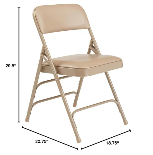 Miniatura 3 de National Public Seating - Sillas plegables portátiles acolchadas de alta calidad, serie 1300, tapizadas, sillas plegables resistentes