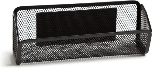 Miniatura 8 de U Brands Kit de organización de casilleros de malla negra, incluye taza magnética, estante plegable y contenedor, 3 piezas