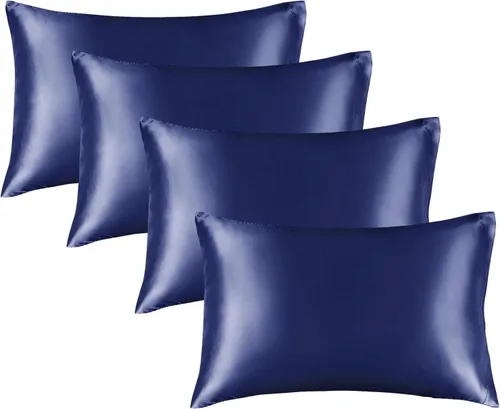 Miniatura 46 de Bedelite Funda de almohada de satén para el cuerpo, súper suave y refrescante, para el cabello y la piel, transpirable, sedosa y larga, 20 x 54 Rosa