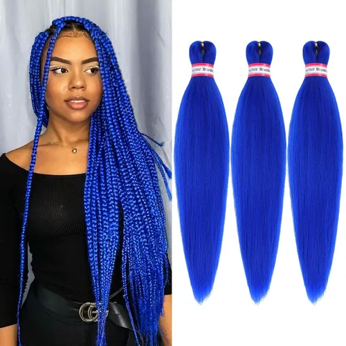 Miniatura 16 de Extensiones de cabello para trenzar preestiradas, color negro, 12 pulgadas, 8 paquetes de cabello natural para trenzar, fácil trenza, ajuste de agua
