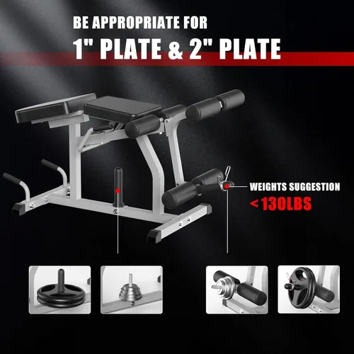Miniatura 3 de Z ZHICHI 2 en 1 máquina de extensión y rizo de piernas ajustables, fácil transición, máquina de piernas de gimnasio en casa, capacidad