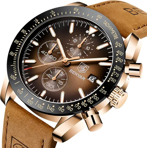 Miniatura 7 de BY BENYAR Reloj de pulsera para hombre Tienda analógico, relojes para hombre, negocios, trabajo, impermeable, cronógrafo, para hombre, moda