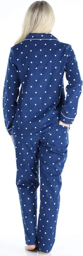 Miniatura 2 de PajamaMania - Pijama de franela de algodón, con manga larga y botones, para mujer
