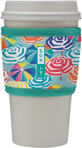 Miniatura 134 de Sok It HotSok Coffee & Tea - Funda de neopreno con aislamiento reutilizable (floral abstracto)