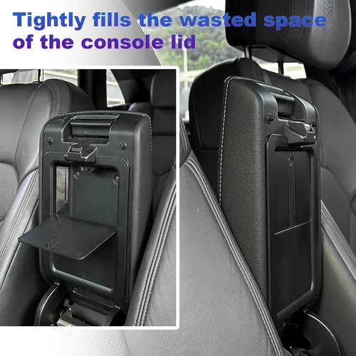 Miniatura 6 de Organizador de consola central para Honda Civic 2022 2023 2024, organizador de consola con tapa de reposabrazos, compartimento secreto, caja