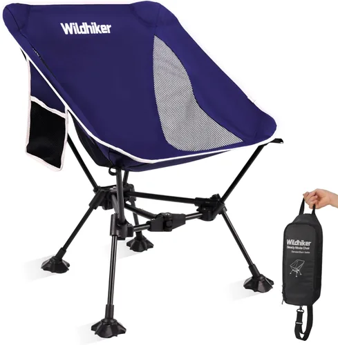 Miniatura 10 de Wildhiker Silla de mochilero ultraligera – Sillas de camping compactas para adultos con bolsa, pesa 2.8 libras con pies grandes que no se hunden