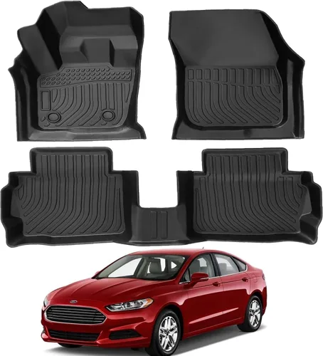 Miniatura 11 de Alfombrillas de goma para auto para todo clima compatibles con Chrysler 300 AWD 2011-2023 (No para RWD) y Dodge Charger 2011-2022, juego completo