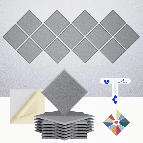 Miniatura 52 de Paneles acústicos autoadhesivos [390 lbs/yd³ de densidad ultra alta], panel de absorción de sonido de segunda generación, panel de sonido de nivel